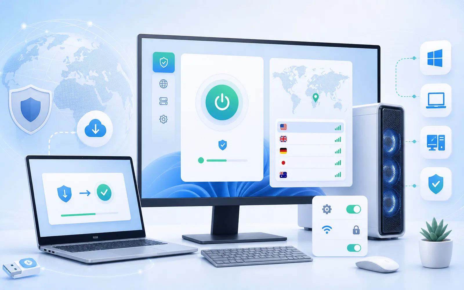 VPN на ПК, Windows и ноутбуке через Happ и подписку BratokVPN