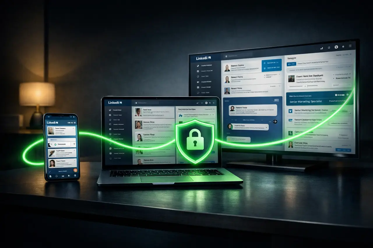 VPN для LinkedIn на телефоне и ноутбуке